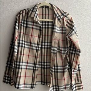 Burberry Checkered Cotton Shirt